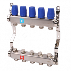 Коллекторная группа 5 выходов х 1" MVI в сборе