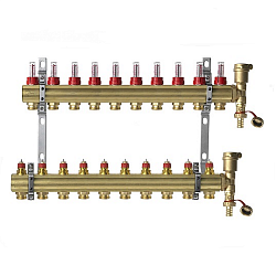 Коллекторная группа DANFOSS FHF-10F set с клапанными вставками и расходомерами