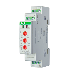 Реле контроля напряжения F&F CP-720 F&F 1-фазный, контроль верхнего и нижнего значений U, на DIN-рейку